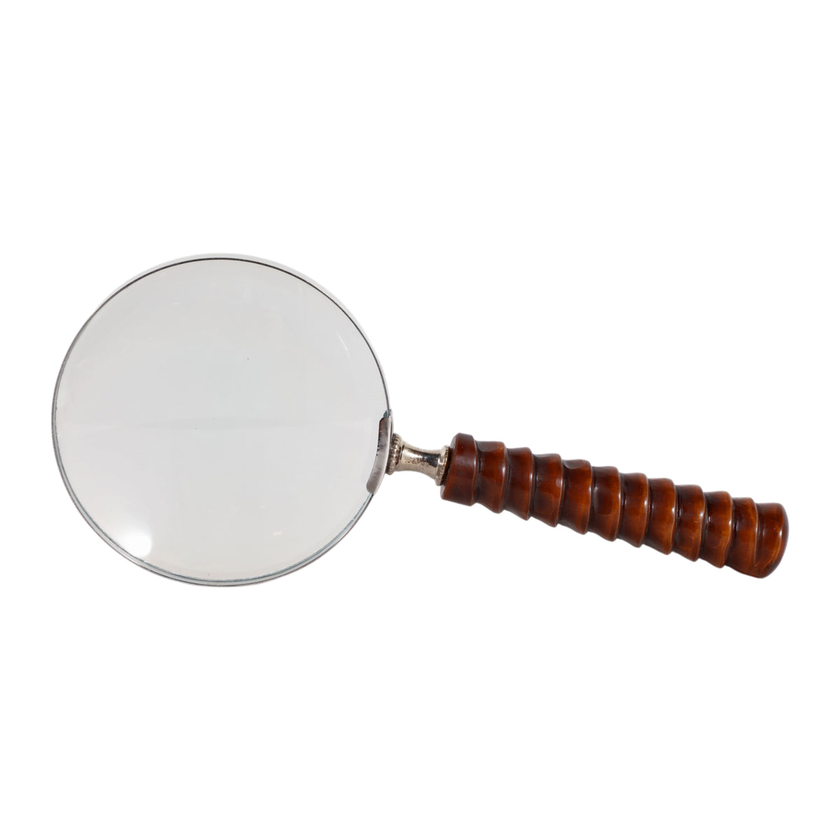 Narod Brown/Silver Ridged Handle Magnifying Glass