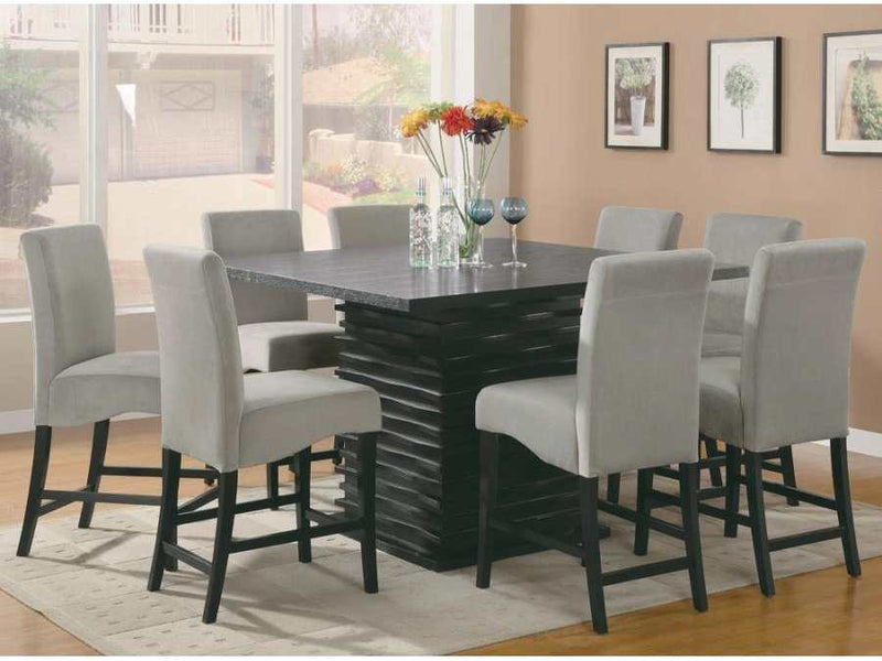 Stanton Black & Grey 9pc Counter Height Dining Room Set - Ornate Home