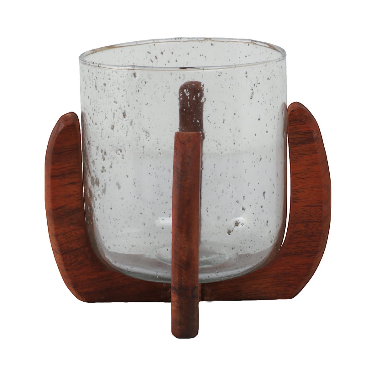 El Portal Brown/Clear Glass Votive Holder with Base