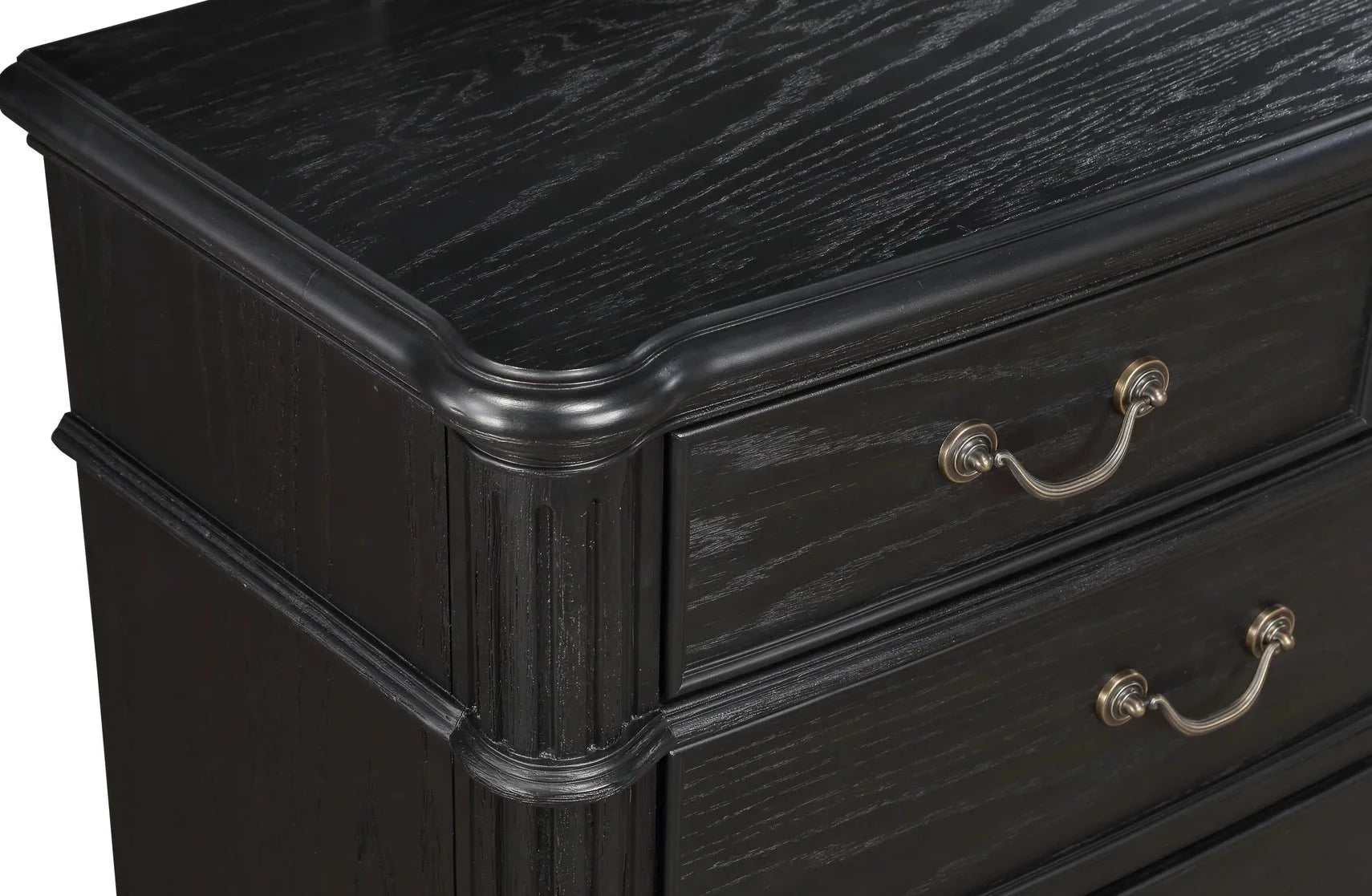 Kingsbury Black Nightstand - Ornate Home