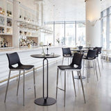Ace Black & Silver Barstool (Set of 2)