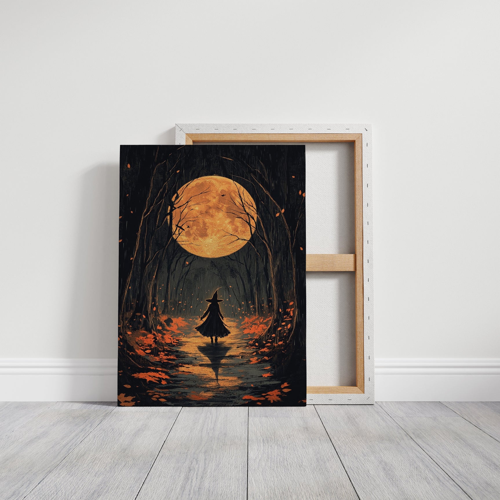 Witch Beneath the Harvest Moonlight