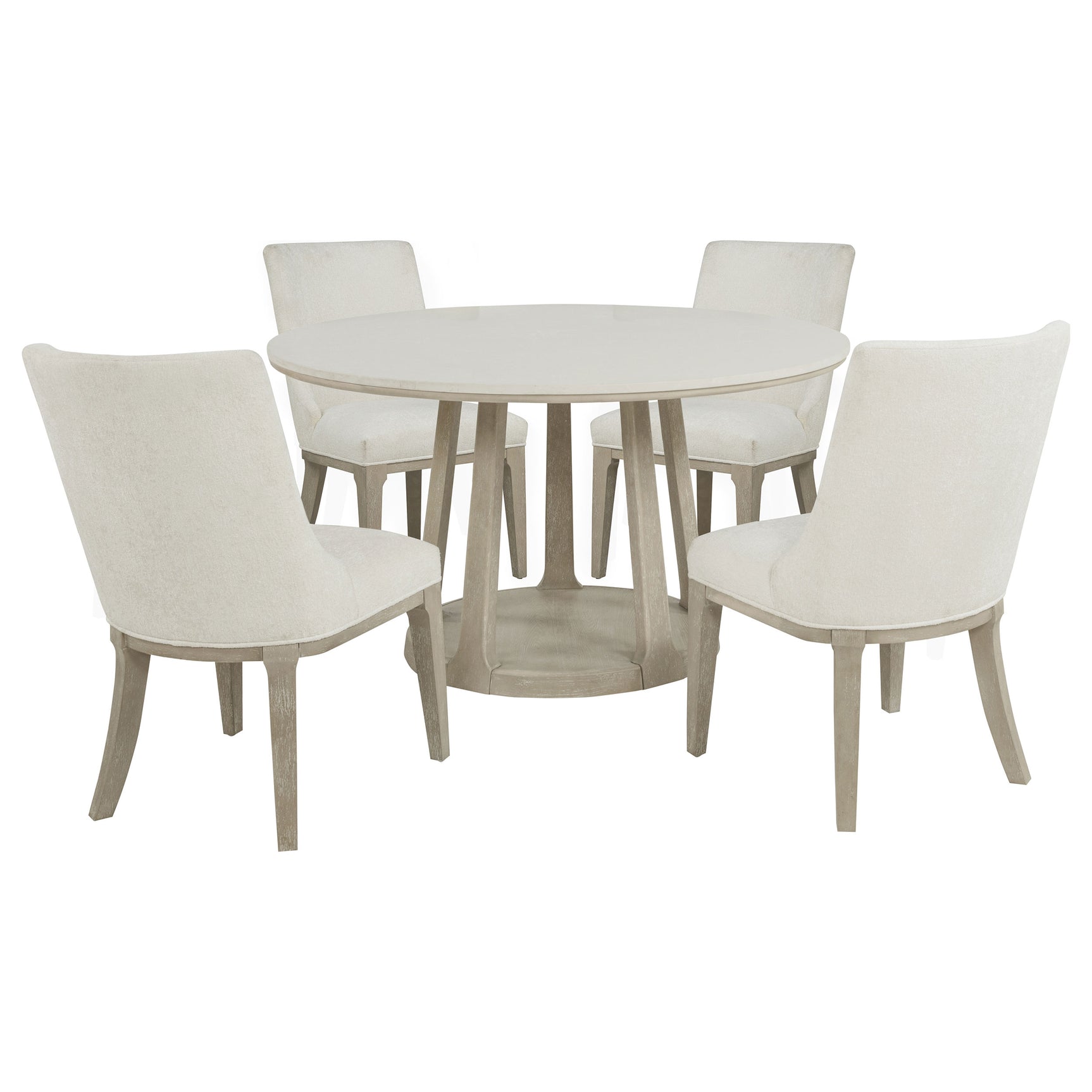 Lucaire Sandstone 5-Piece 54-inch Round Cultured Marble Dining Set