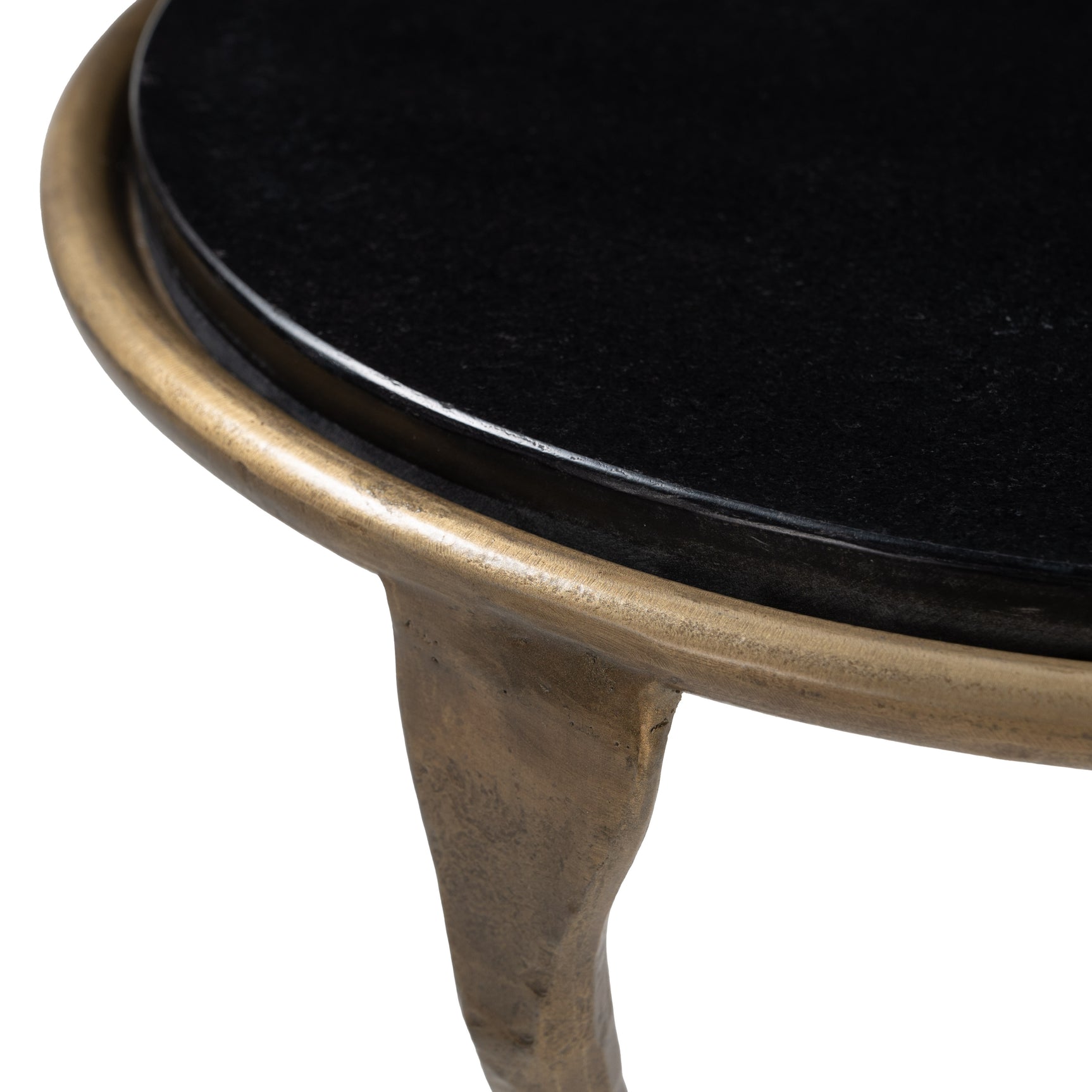 Tempus Black & Brass Accent Table