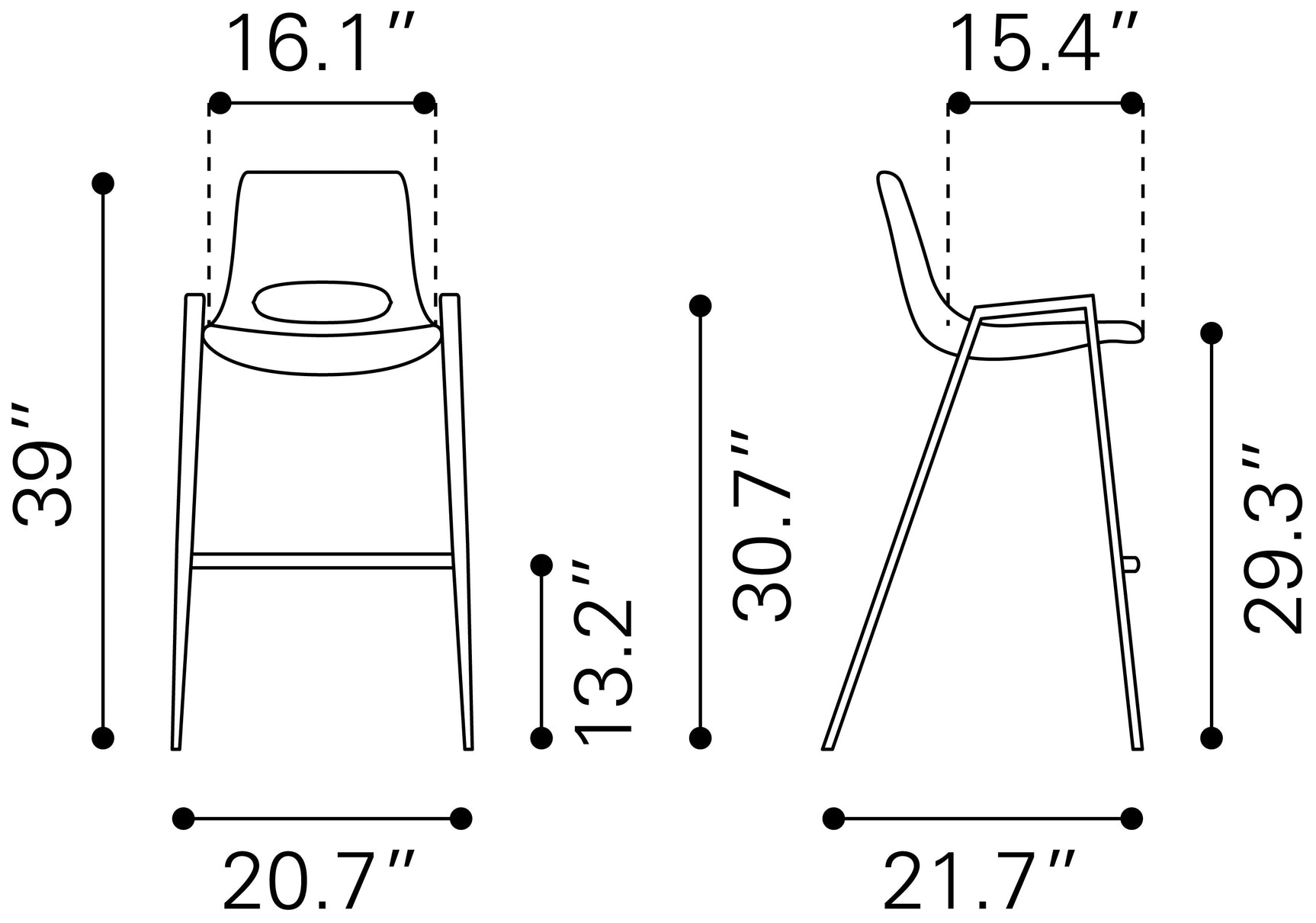 Desi Black & Gold Barstool (Set of 2)