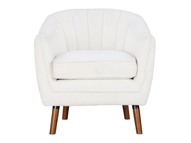 Cutler White Accent Chair - Ornate Home