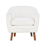 Cutler White Accent Chair - Ornate Home