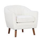 Cutler White Accent Chair - Ornate Home