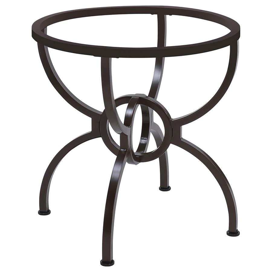 Aviano Gunmetal & Round Glass Dining Table - Ornate Home