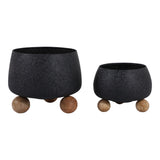 Albafield Black/Tan Planters (Set of 2)