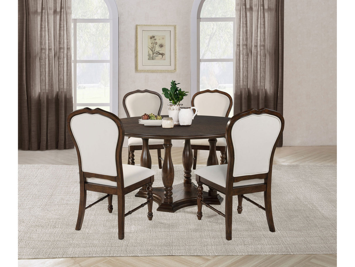 Landon Rich Brown 5-piece Dining Room Set - Ornate Home