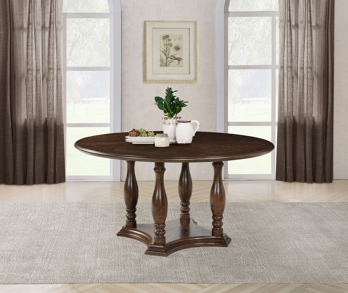 Landon Rich Brown Dining Room Table - Ornate Home