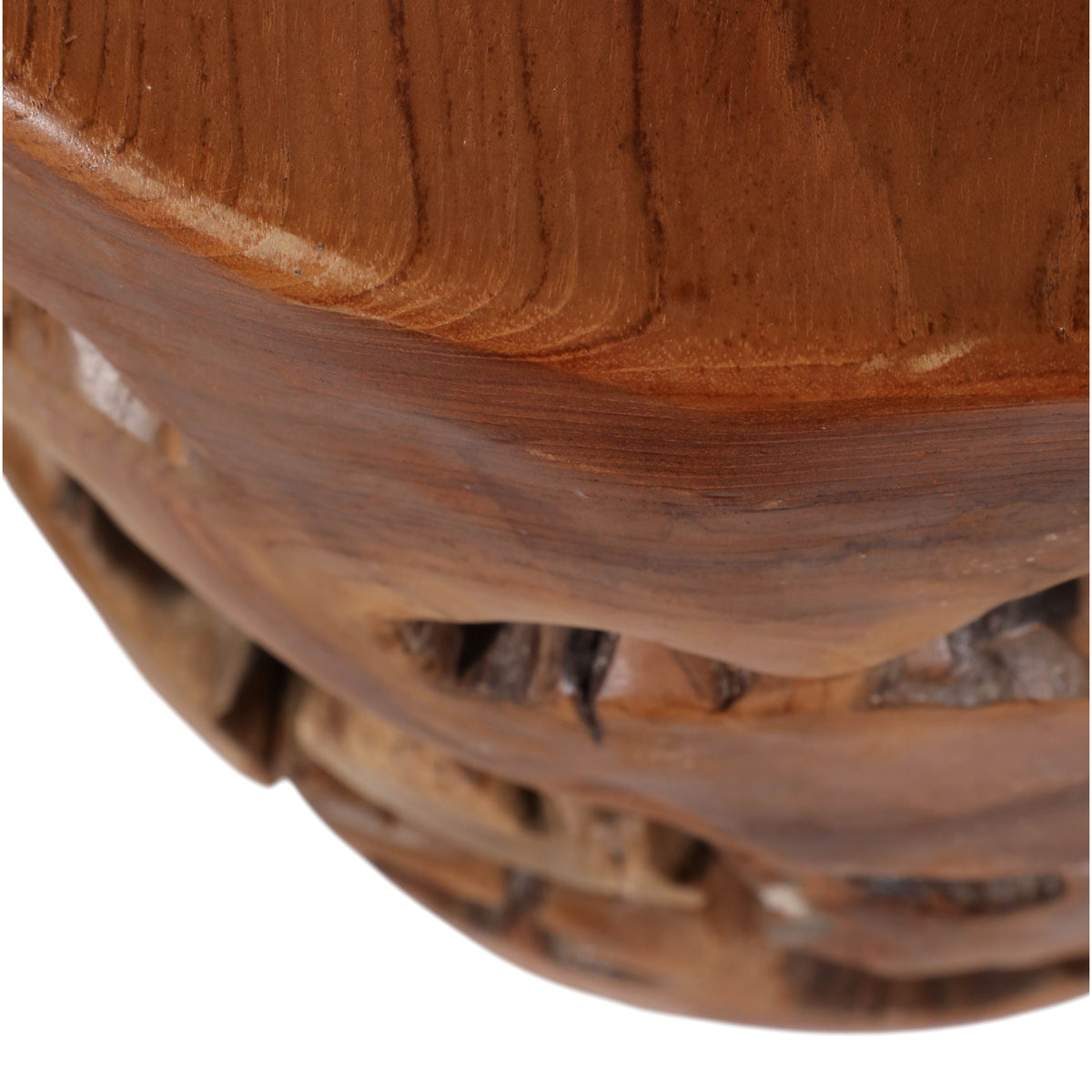 Ruthven Natural Live Edge Teakwood Stool