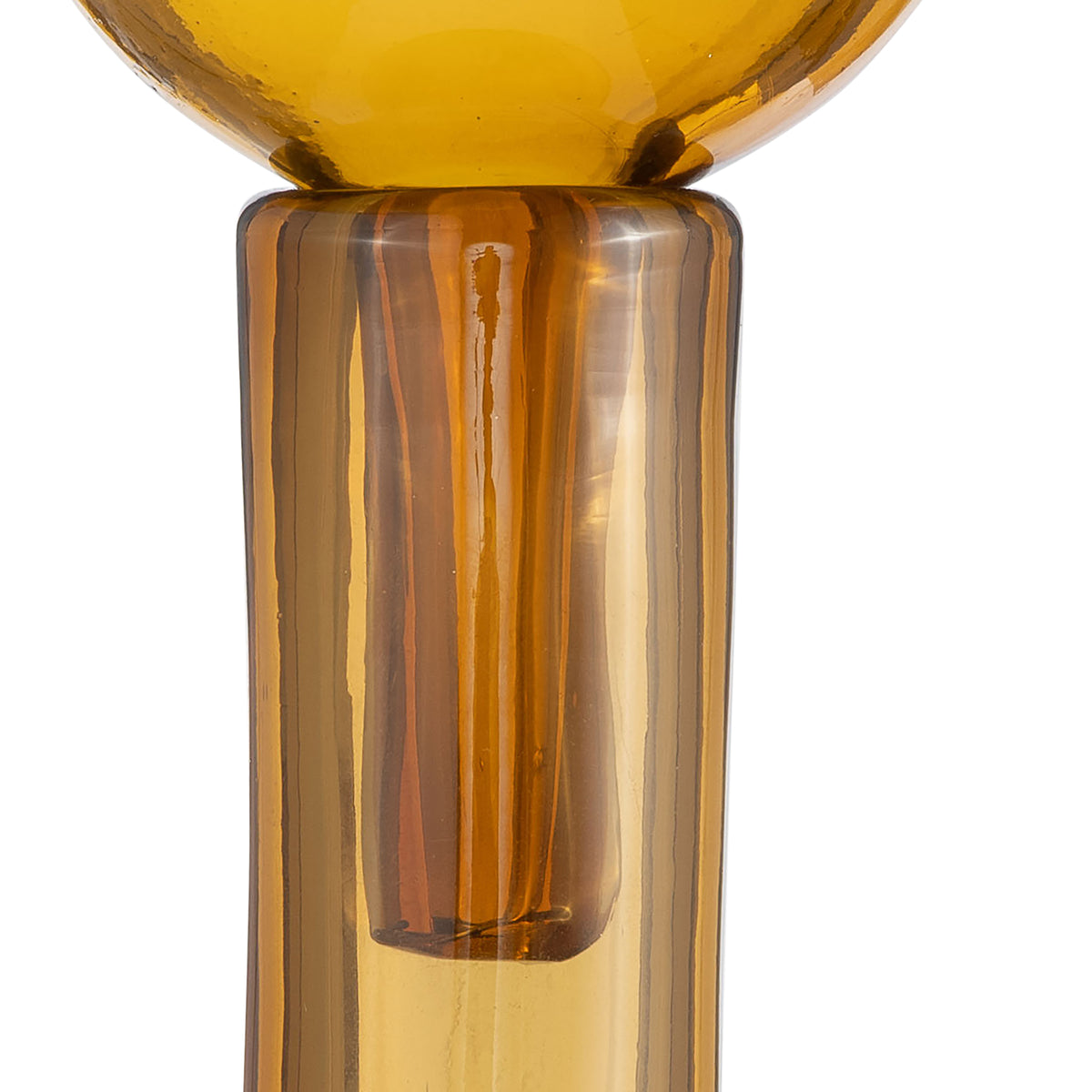 Ferrum Orange Glass Bottle with Stopper Amber