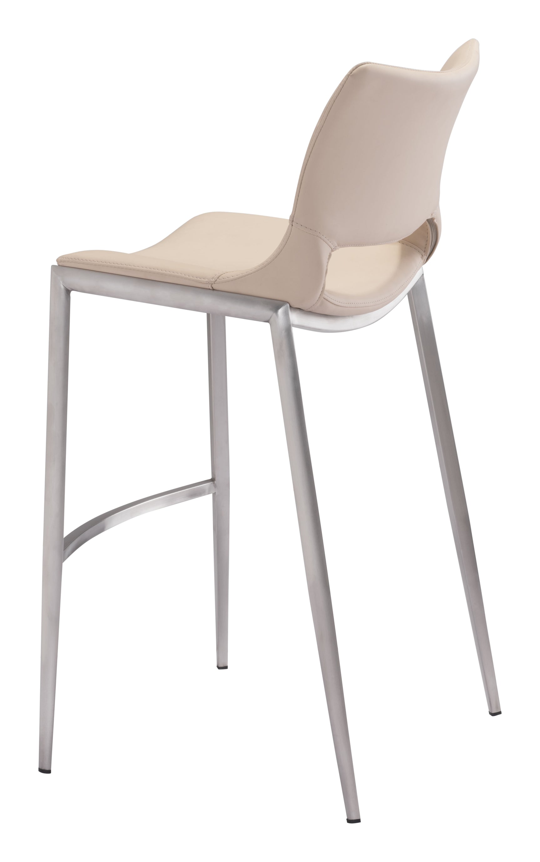 Ace Light Pink & Silver Barstool (Set of 2)