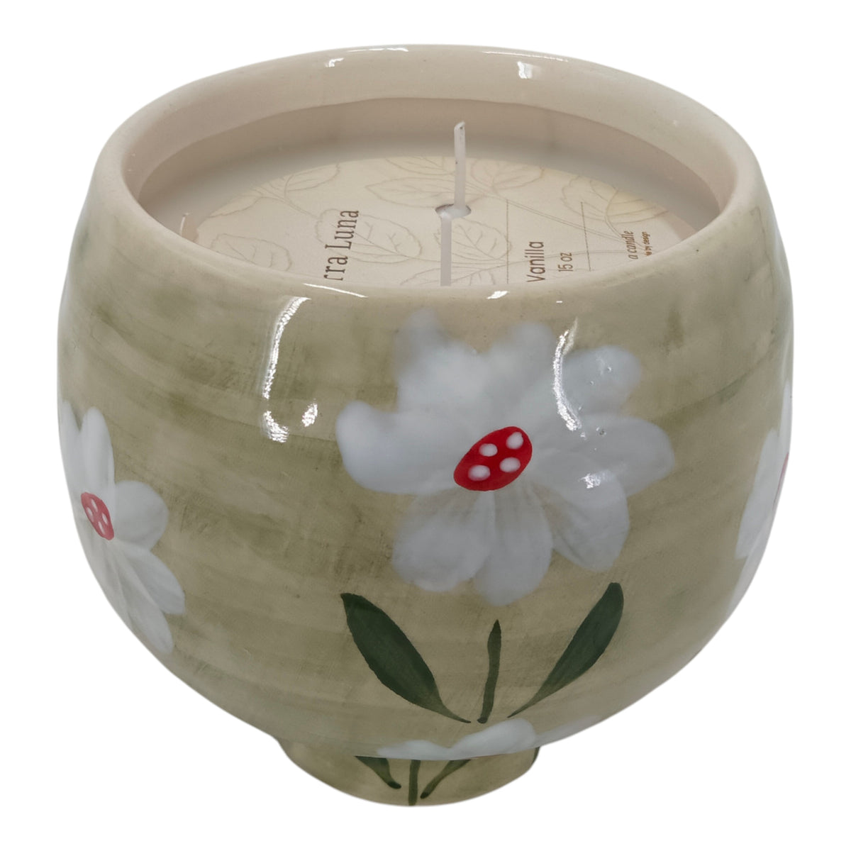 Fairfax Sage Green Vanilla Hand Painted Candle