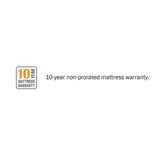 Altair White 10" Split Eastern King Gel-Infused Memory Foam Mattress