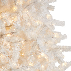 11' White Artificial Christmas Tree with 2720 Bendable Branches and 1000 LED Lights - Ornate Home