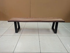 Selwyn Light Sheesham Live Edge Solid Wood Dining Bench