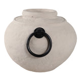 Haroldwood Ivory/Black Ecomix Vase with Metal Handles