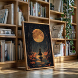 Witch Beneath the Harvest Moonlight
