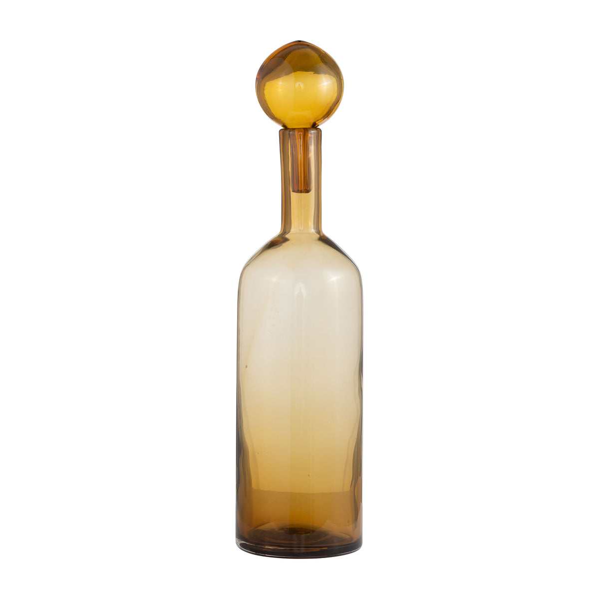Ferrum Orange Glass Bottle with Stopper Amber