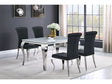 Carone Black White Glass Top Dining Room Set - Ornate Home