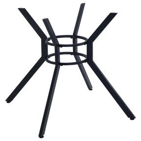 Steele Matte Black Spoke Metal Dining Table Base