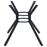 Steele Matte Black Spoke Metal Dining Table Base