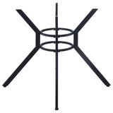 Steele Matte Black Spoke Metal Dining Table Base