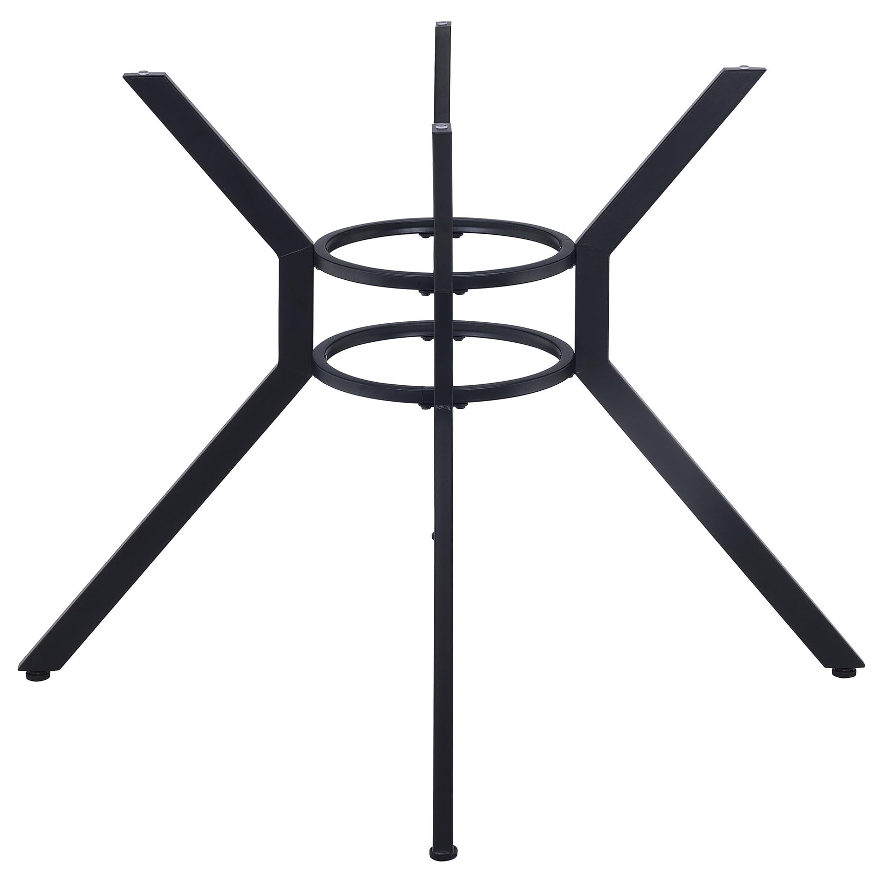 Steele Matte Black Spoke Metal Dining Table Base
