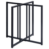 Pace Matte Black Geometric Metal Dining Table Base