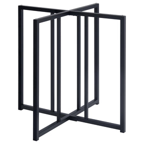 Pace Matte Black Geometric Metal Dining Table Base