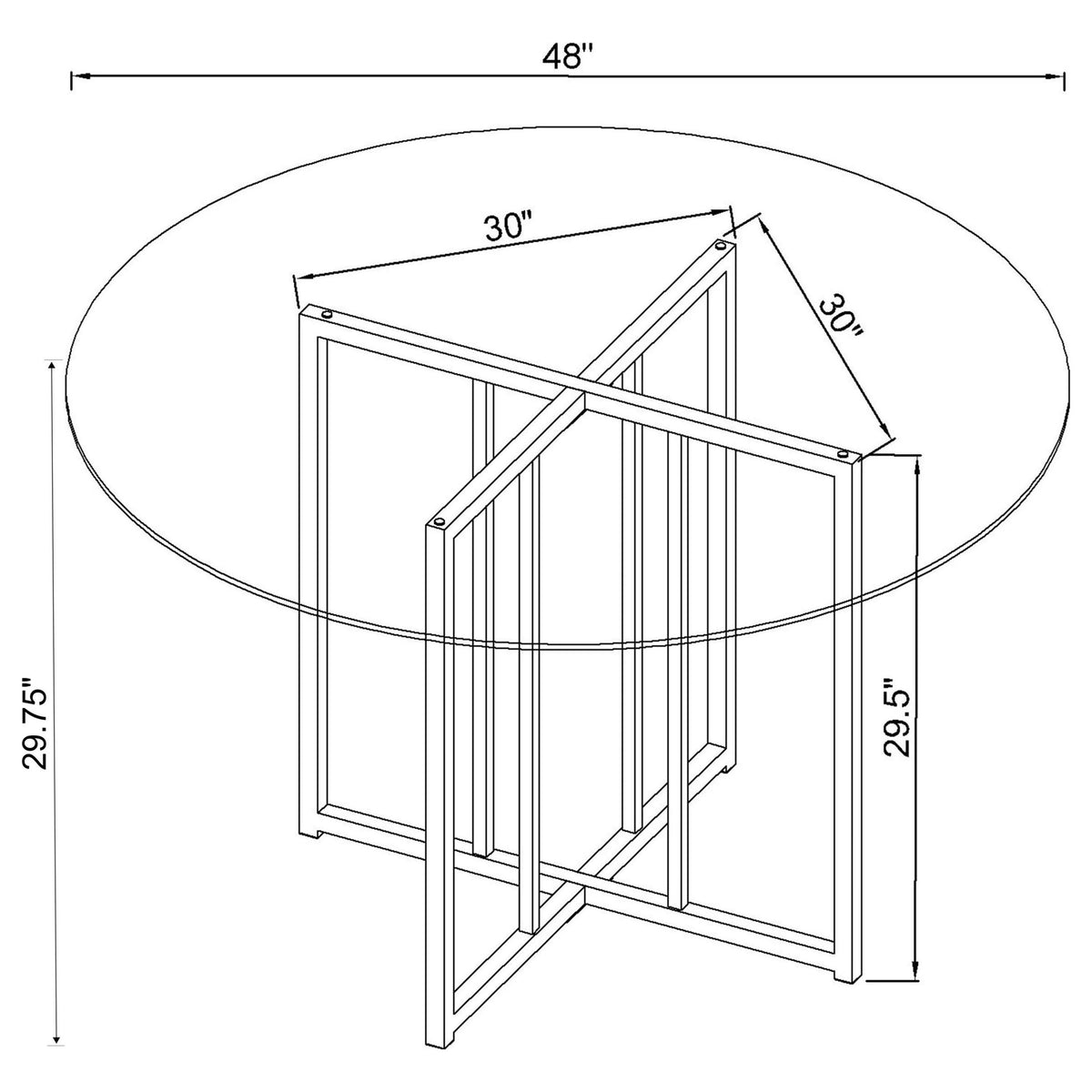 Pace Matte Black Geometric Metal Dining Table Base
