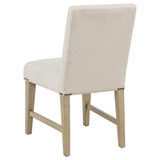 Naser Beige And Light Oak 5-Piece 48-inch Round Dining Table Set