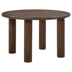 Faulkner Brown Oak 48-inch Round Wood Dining Table