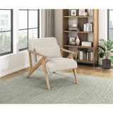 Chevron Beige Accent Chair