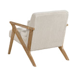 Chevron Beige Accent Chair