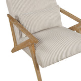 Chevron Beige Accent Chair