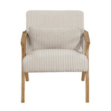 Chevron Beige Accent Chair