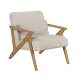 Chevron Beige Accent Chair