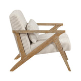 Chevron Beige Accent Chair