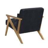 Chevron Black Accent Chair