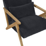 Chevron Black Accent Chair