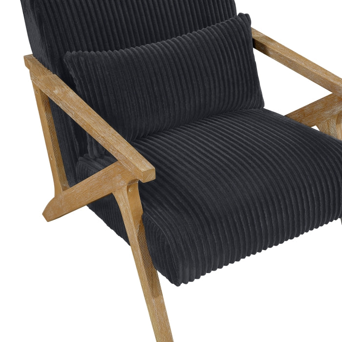 Chevron Black Accent Chair