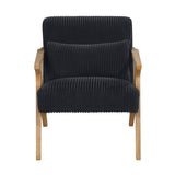 Chevron Black Accent Chair