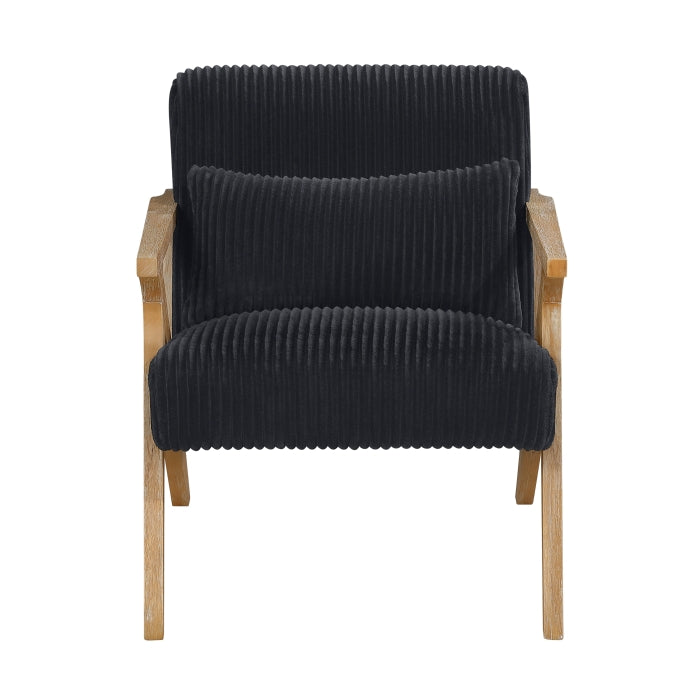 Chevron Black Accent Chair