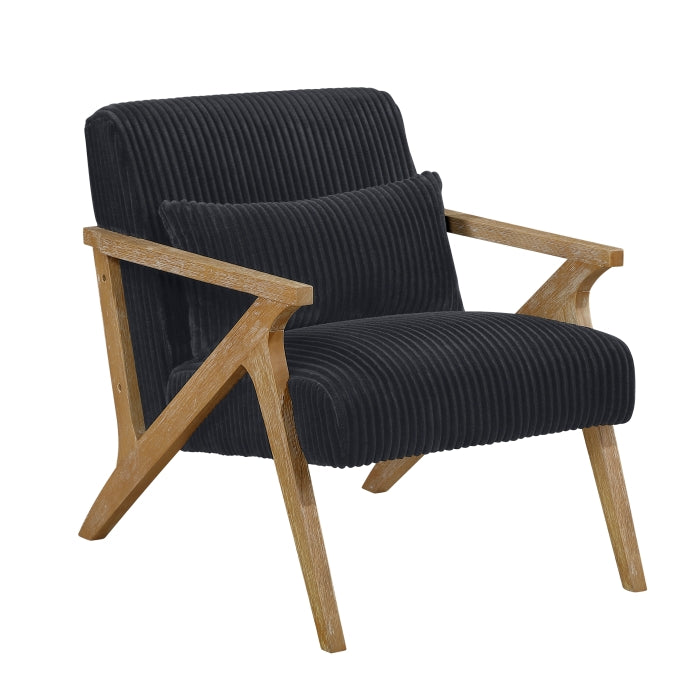 Chevron Black Accent Chair