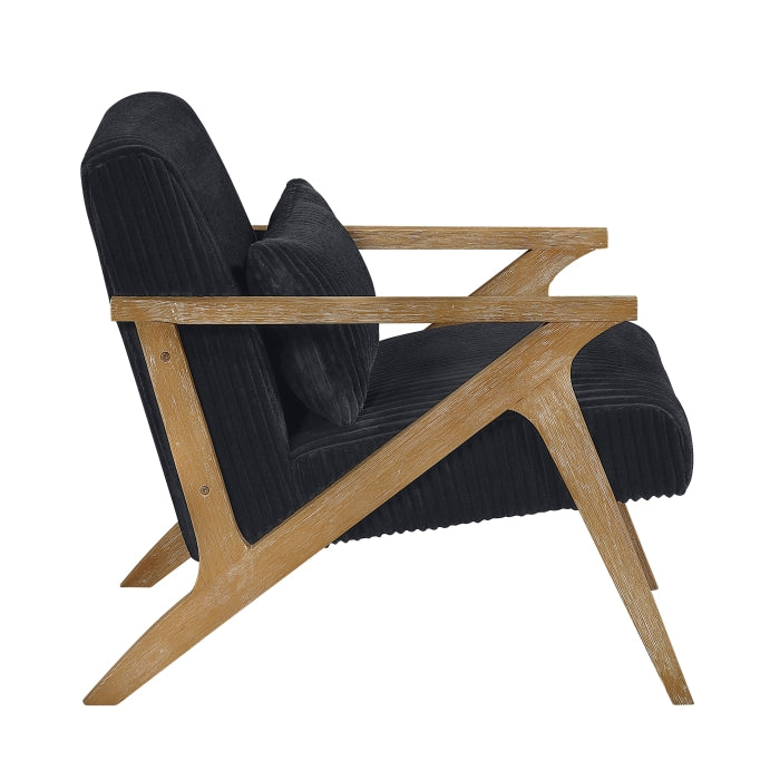 Chevron Black Accent Chair