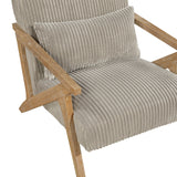 Chevron Beige Accent Chair